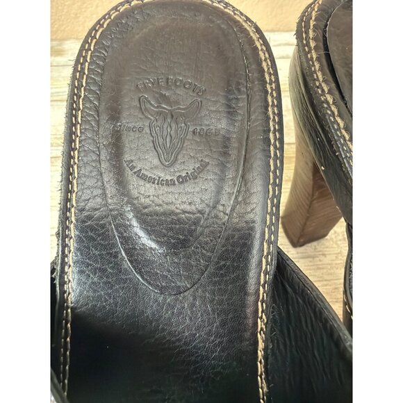 Frye Black Leather Thong Sandals Tortoise Chain Detail Women’s Sz 9 Pre-owned - Picture 6 of 14